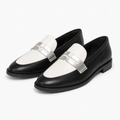 Two-Tone Buckle Loafers for Women