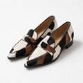 Animal Print Patchwork Loafers