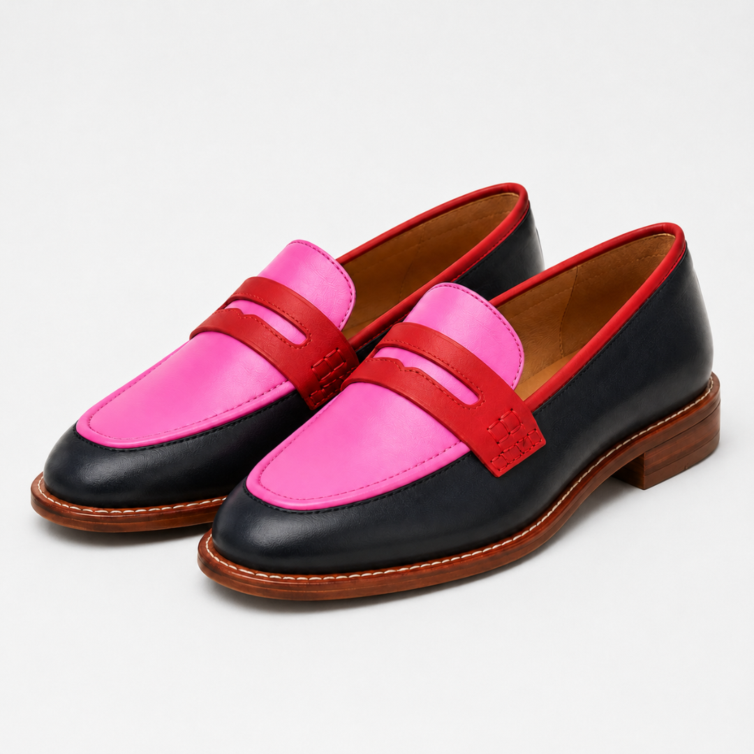 Colorblock Penny Loafers