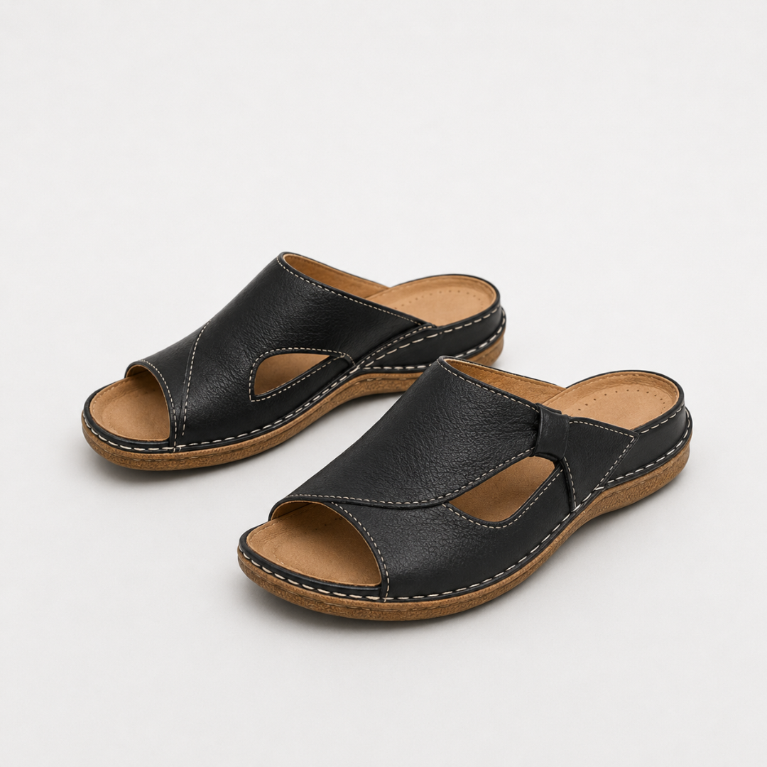 Cutout Orthopedic Mule Sandals