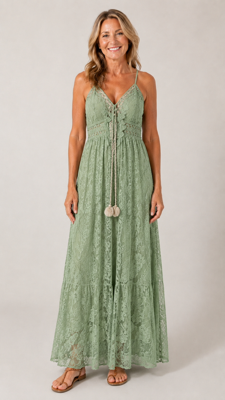 Boho Lace Spaghetti Strap Dress
