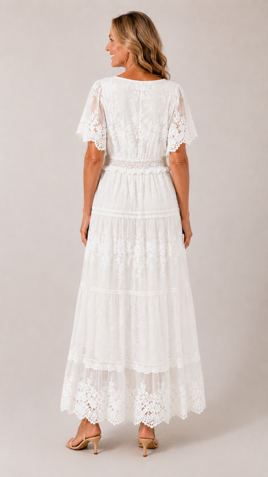 V-Neck Embroidered Maxi Dress