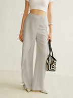 Effortless Linen Wide Leg Pants for Women with High Waist Flowing Relaxed Casual Style