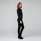 Elegant Bow Tie Neck Blouses for Women with Long Sleeve Button Up Business Casual Style