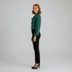 Elegant Bow Tie Neck Blouses for Women with Long Sleeve Button Up Business Casual Style
